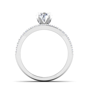 Jewelove™ Rings VS J / Women's Band only 0.50 cts Solitaire Diamond Split Shank Platinum Ring JL PT RP RD 149