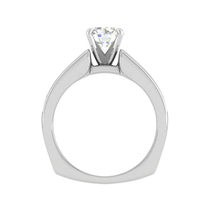 Jewelove™ Rings J VS / Women's Band only 0.50 cts Solitaire Diamond Split Shank Platinum Ring JL PT WB5667E