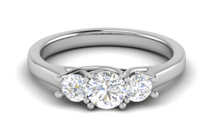 Jewelove™ Rings J VS / Women's Band only 0.50 cts Solitaire Platinum Diamond Ring JL PT R3 RD 159