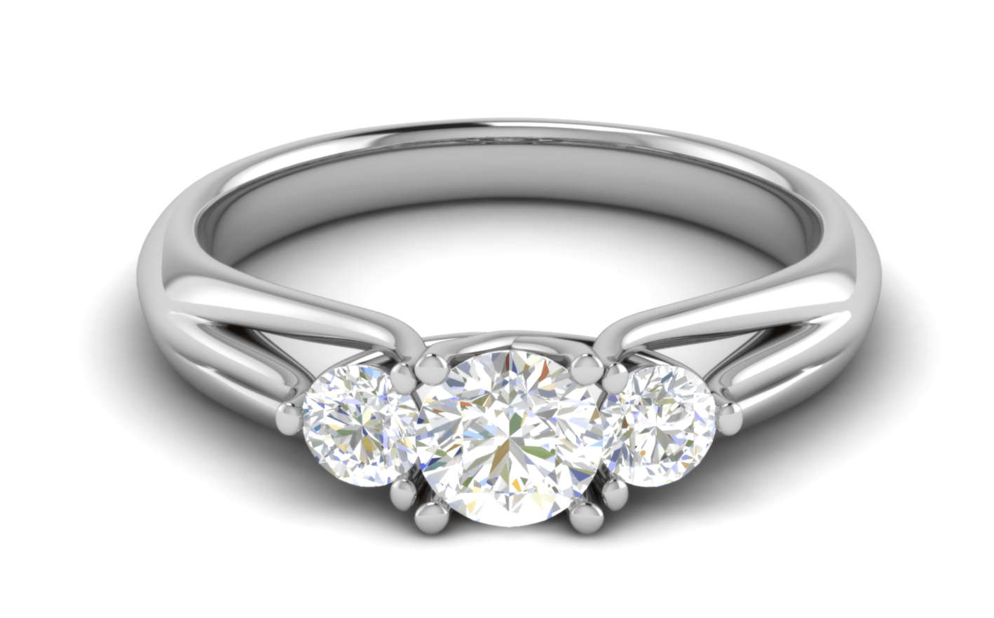 Jewelove™ Rings J VS / Women's Band only 0.50 cts Solitaire Platinum Diamond Ring JL PT R3 RD 162