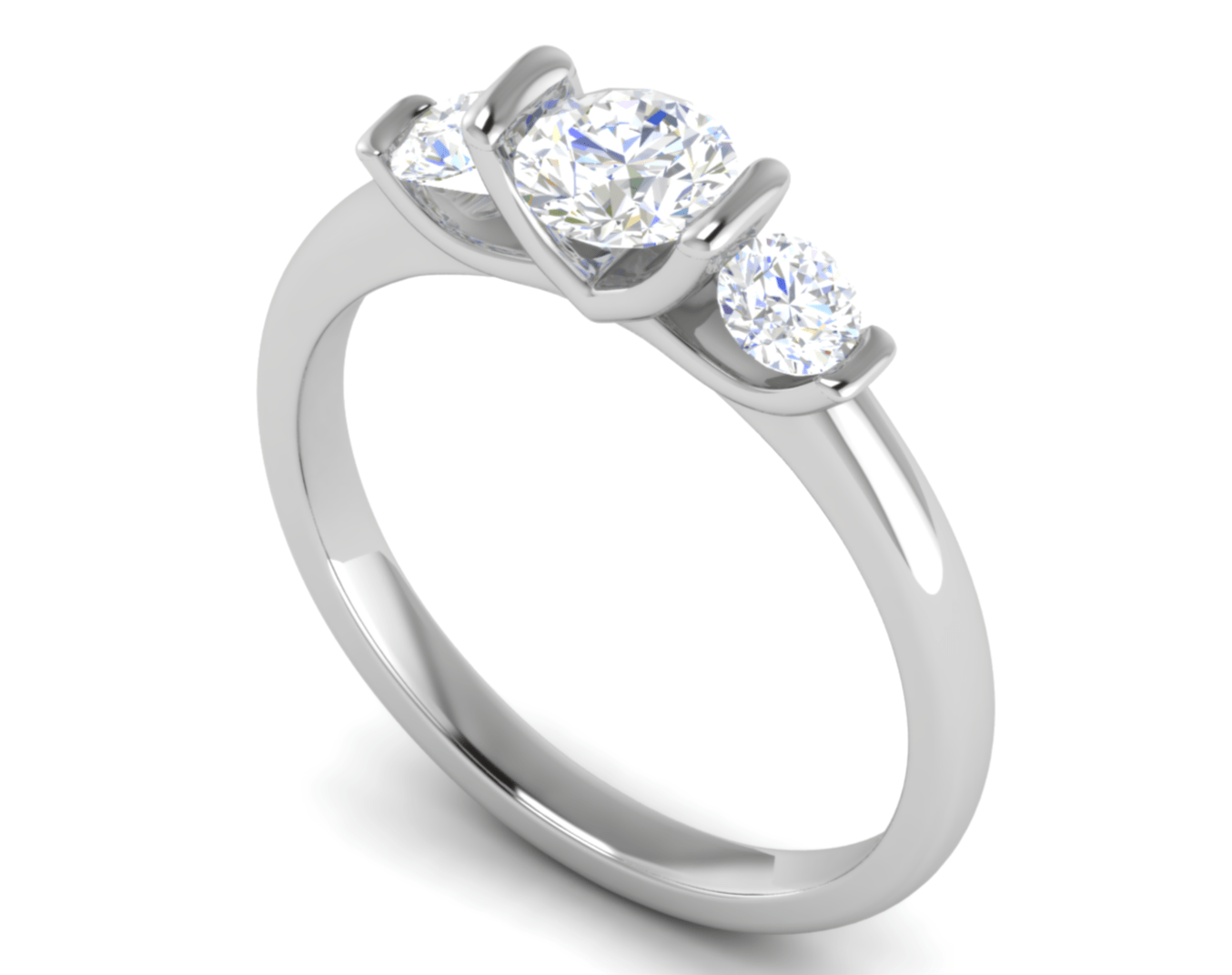 Jewelove™ Rings J VS / Women's Band only 0.50 cts Solitaire Platinum Diamond Ring JL PT R3 RD 164