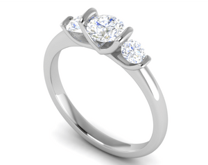 Jewelove™ Rings J VS / Women's Band only 0.50 cts Solitaire Platinum Diamond Ring JL PT R3 RD 164