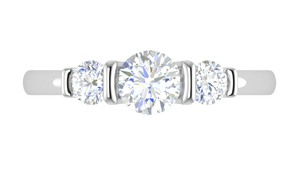 Jewelove™ Rings J VS / Women's Band only 0.50 cts Solitaire Platinum Diamond Ring JL PT R3 RD 164