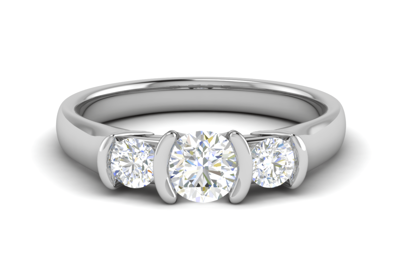 Jewelove™ Rings J VS / Women's Band only 0.50 cts Solitaire Platinum Diamond Ring JL PT R3 RD 167