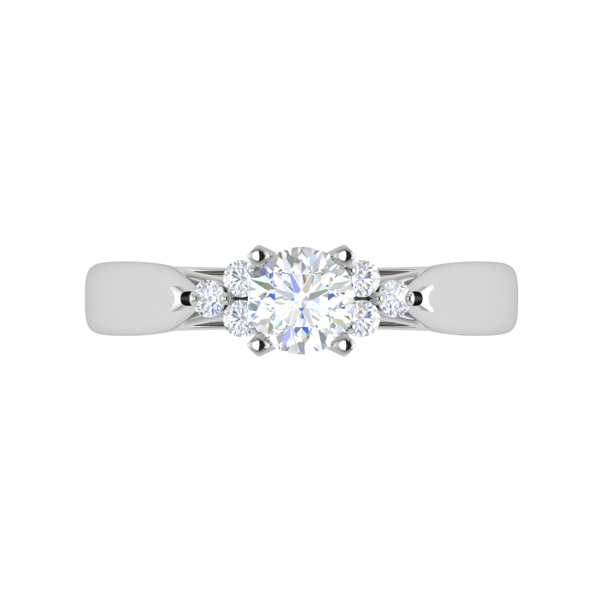 Jewelove™ Rings VS J / Women's Band only 0.50 cts Solitaire Platinum Diamonds Ring JL PT RC RD 261