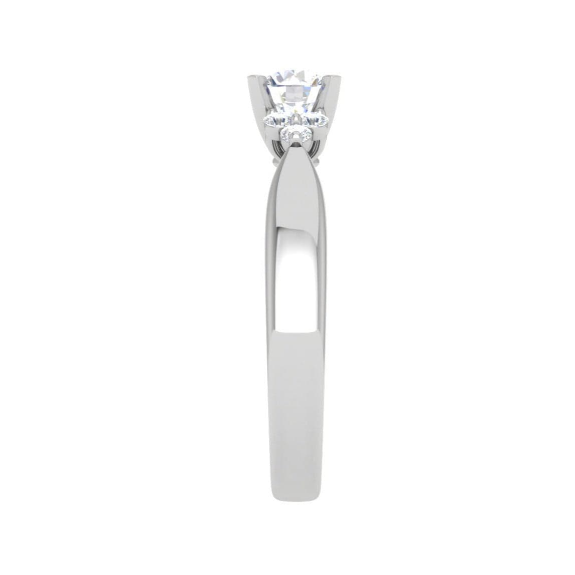 Jewelove™ Rings VS J / Women's Band only 0.50 cts Solitaire Platinum Diamonds Ring JL PT RC RD 261