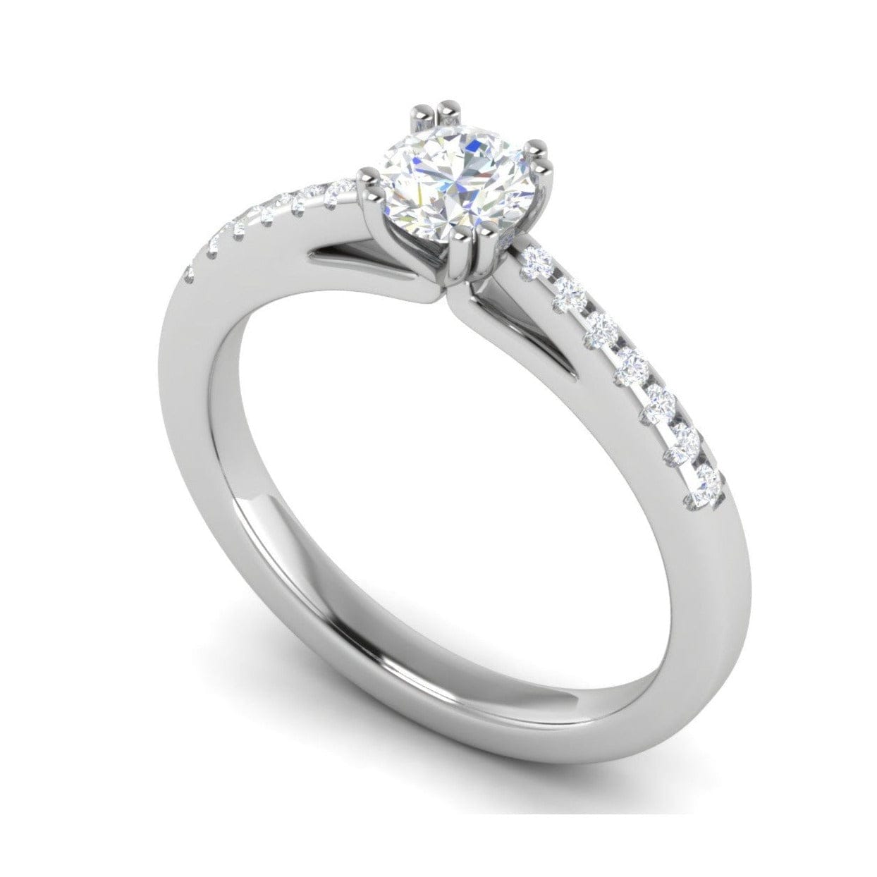 Jewelove™ Rings VS J / Women's Band only 0.50 cts Solitaire Platinum Diamonds Ring JL PT RC RD 265