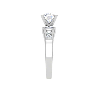 Jewelove™ Rings VS J / Women's Band only 0.50 cts Solitaire Platinum Diamonds Ring JL PT RC RD 267