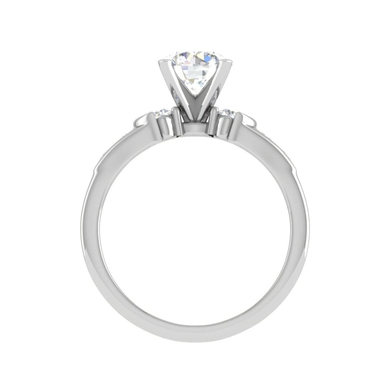 Jewelove™ Rings VS J / Women's Band only 0.50 cts Solitaire Platinum Diamonds Ring JL PT RC RD 267