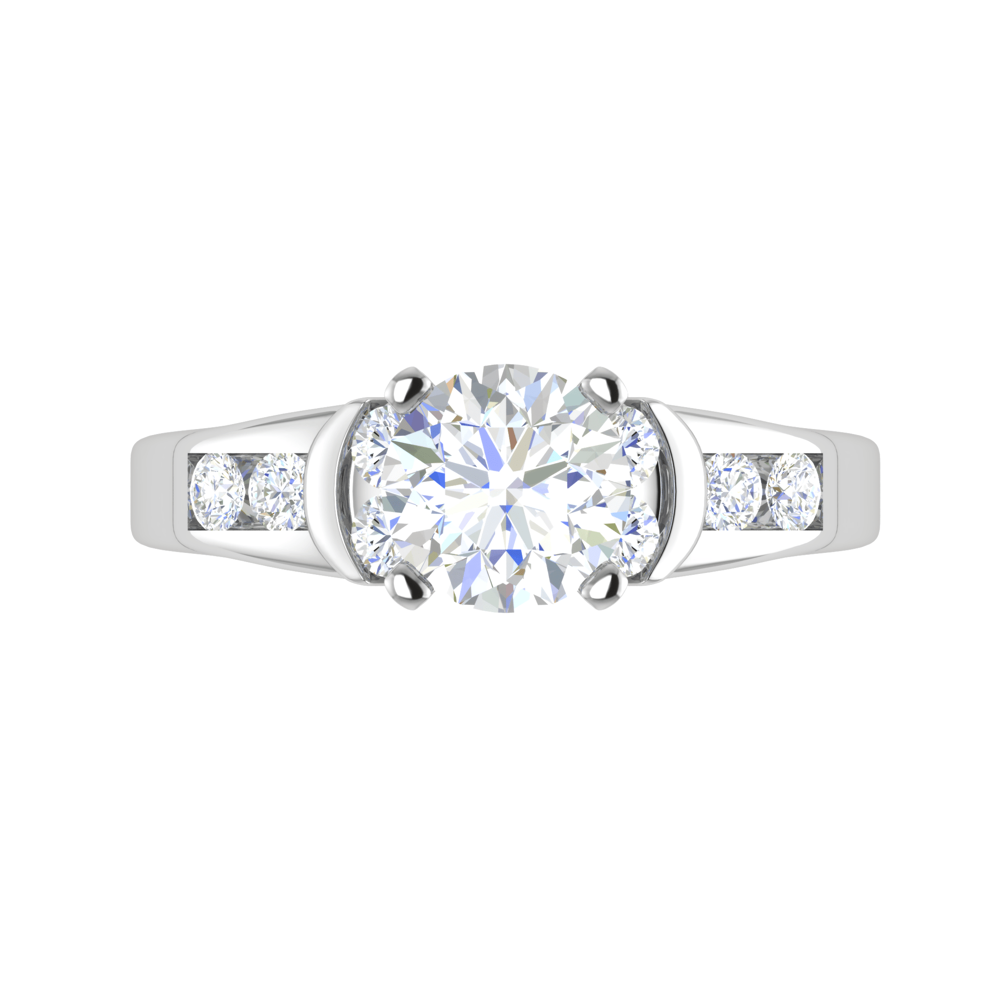 Jewelove™ Rings VS J / Women's Band only 0.50 cts Solitaire Platinum Diamonds Ring JL PT RC RD 267