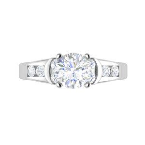 Jewelove™ Rings VS J / Women's Band only 0.50 cts Solitaire Platinum Diamonds Ring JL PT RC RD 267