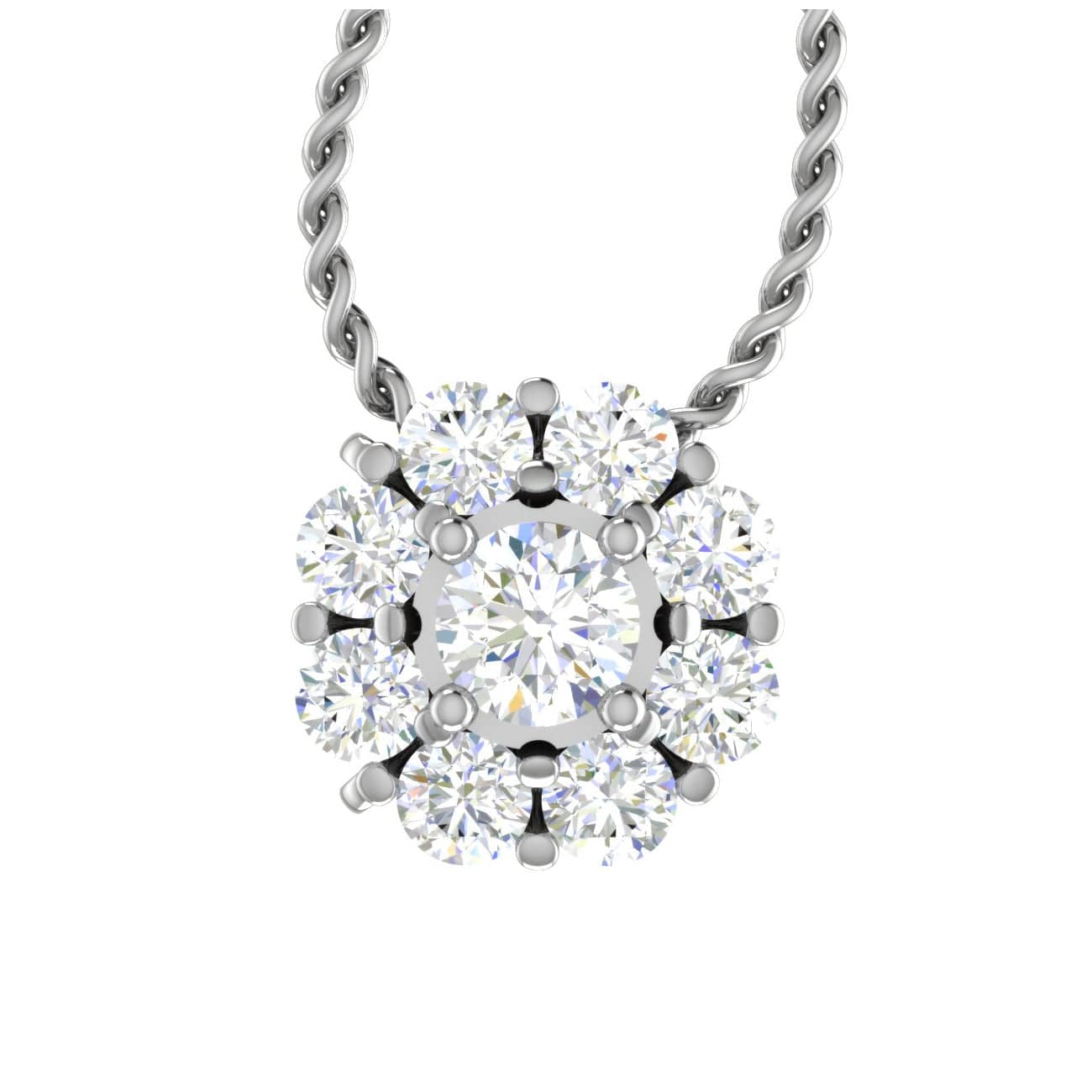 Jewelove™ Pendants Women's Band only / VS J 0.50 cts. Solitaire Platinum Pendant with Diamond JL PT PF RD 116