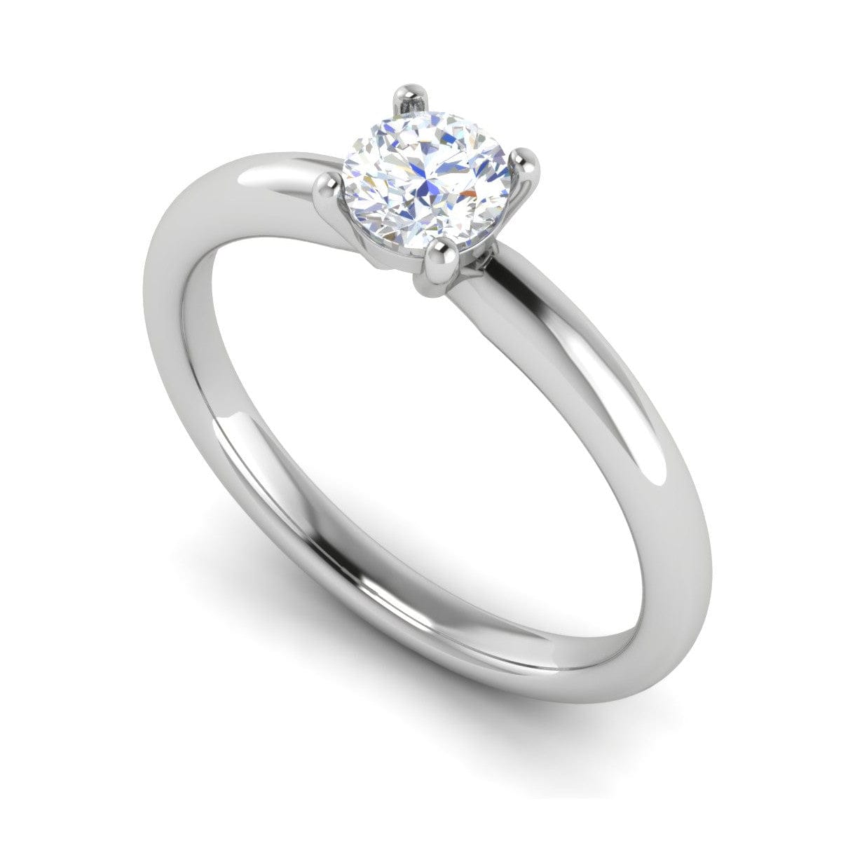 Jewelove™ J VS / Women's Band only 0.50 cts Solitaire Platinum Ring JL PT RS RD 108