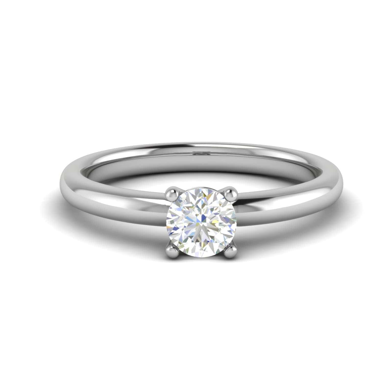 Jewelove™ J VS / Women's Band only 0.50 cts Solitaire Platinum Ring JL PT RS RD 108