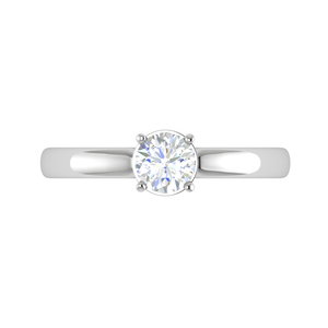 Jewelove™ J VS / Women's Band only 0.50 cts Solitaire Platinum Ring JL PT RS RD 111