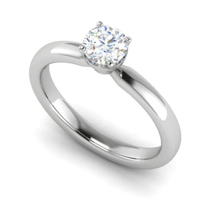 Jewelove™ J VS / Women's Band only 0.50 cts Solitaire Platinum Ring JL PT RS RD 111