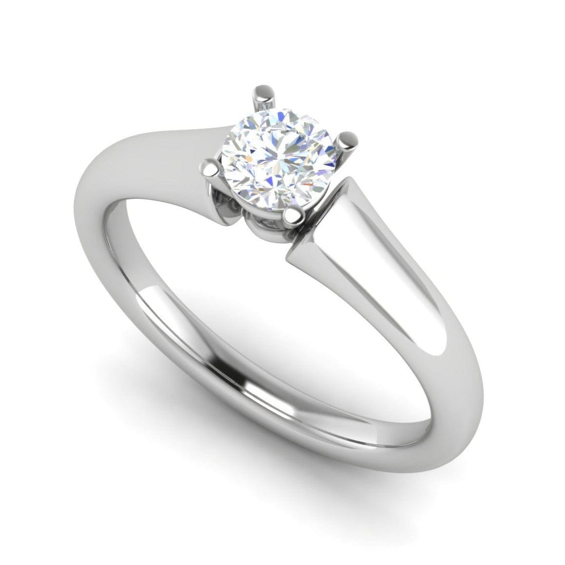 Jewelove™ J VS / Women's Band only 0.50 cts Solitaire Platinum Ring JL PT RS RD 112