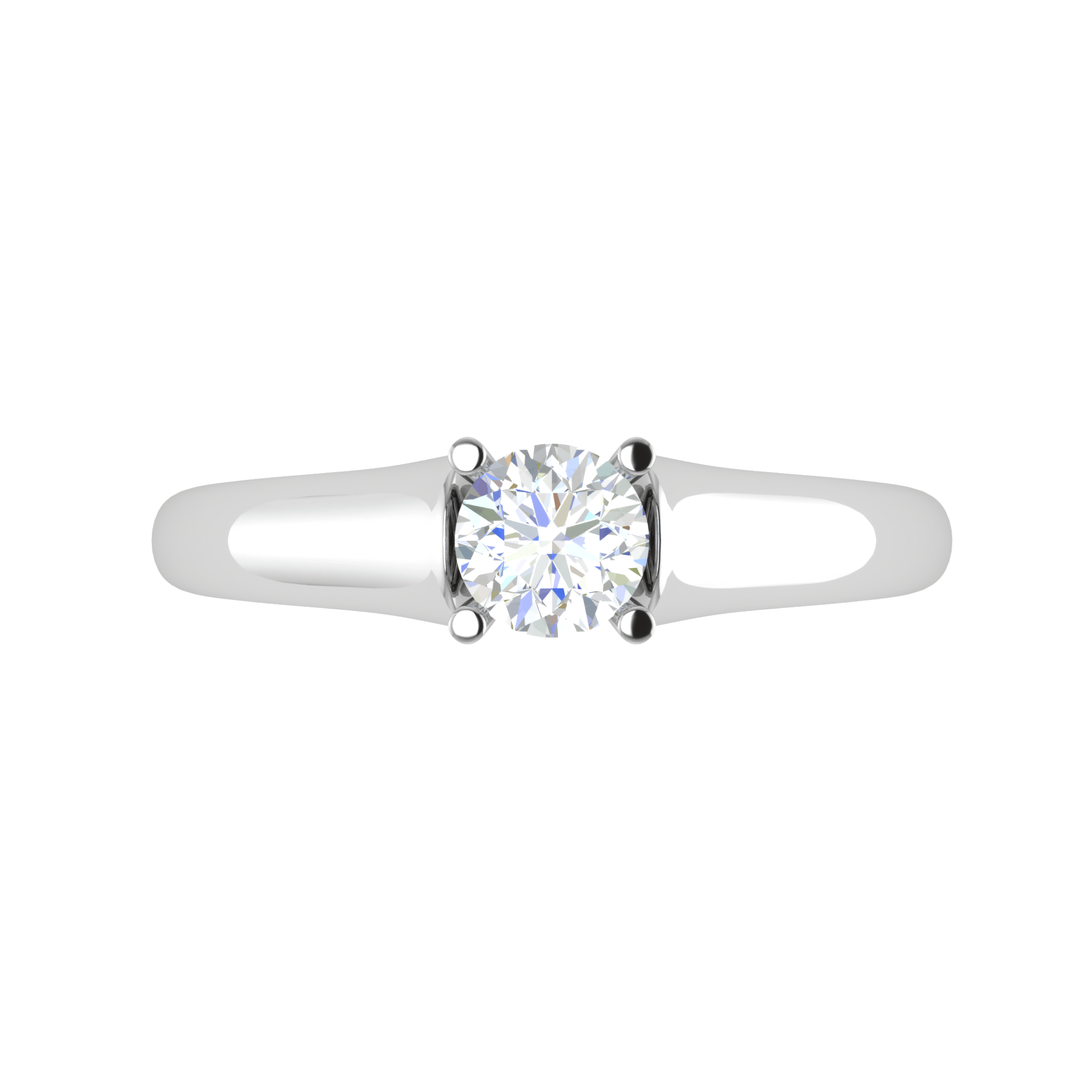 Jewelove™ J VS / Women's Band only 0.50 cts Solitaire Platinum Ring JL PT RS RD 112