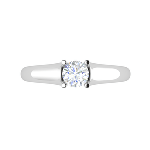 Jewelove™ J VS / Women's Band only 0.50 cts Solitaire Platinum Ring JL PT RS RD 112