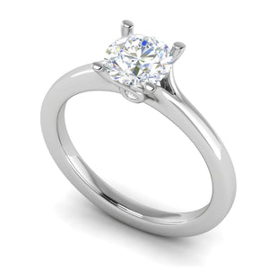 Jewelove™ Rings VS J / Women's Band only 0.50 cts Solitaire Platinum Ring JL PT RS RD 118