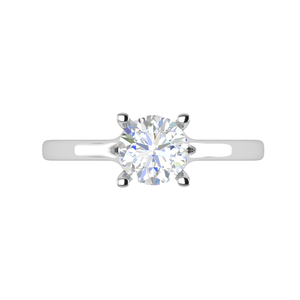 Jewelove™ Rings VS J / Women's Band only 0.50 cts Solitaire Platinum Ring JL PT RS RD 118