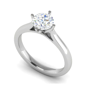 Jewelove™ Rings VS J / Women's Band only 0.50 cts Solitaire Platinum Ring JL PT RS RD 119