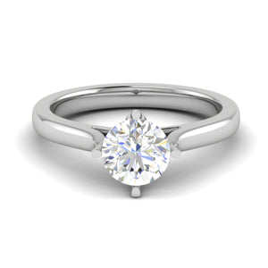 Jewelove™ Rings VS J / Women's Band only 0.50 cts Solitaire Platinum Ring JL PT RS RD 119