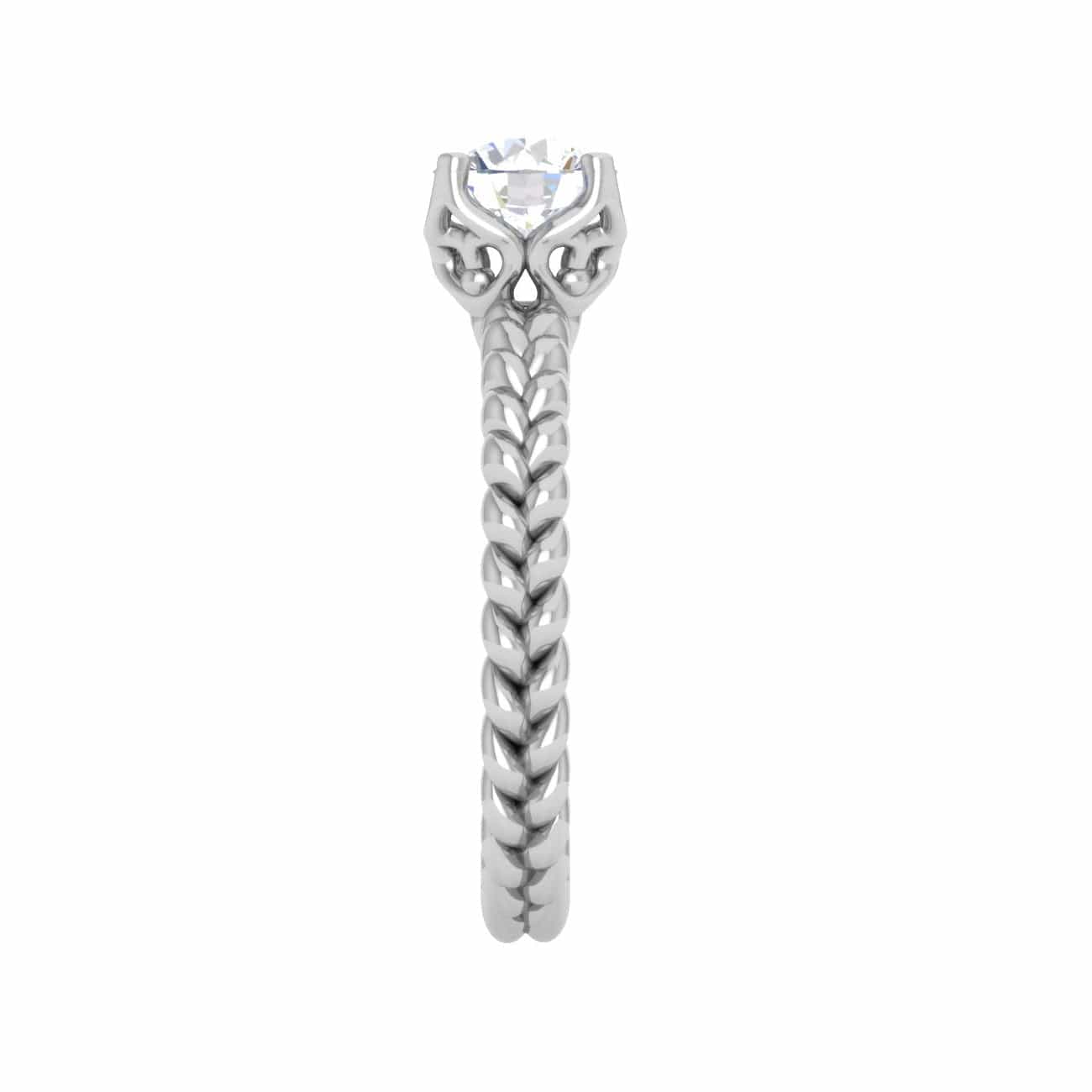 Jewelove™ Rings VS J / Women's Band only 0.50 cts Solitaire Platinum Ring JL PT RS RD 121