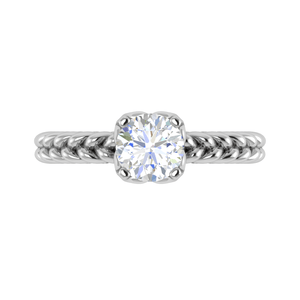 Jewelove™ Rings VS J / Women's Band only 0.50 cts Solitaire Platinum Ring JL PT RS RD 121