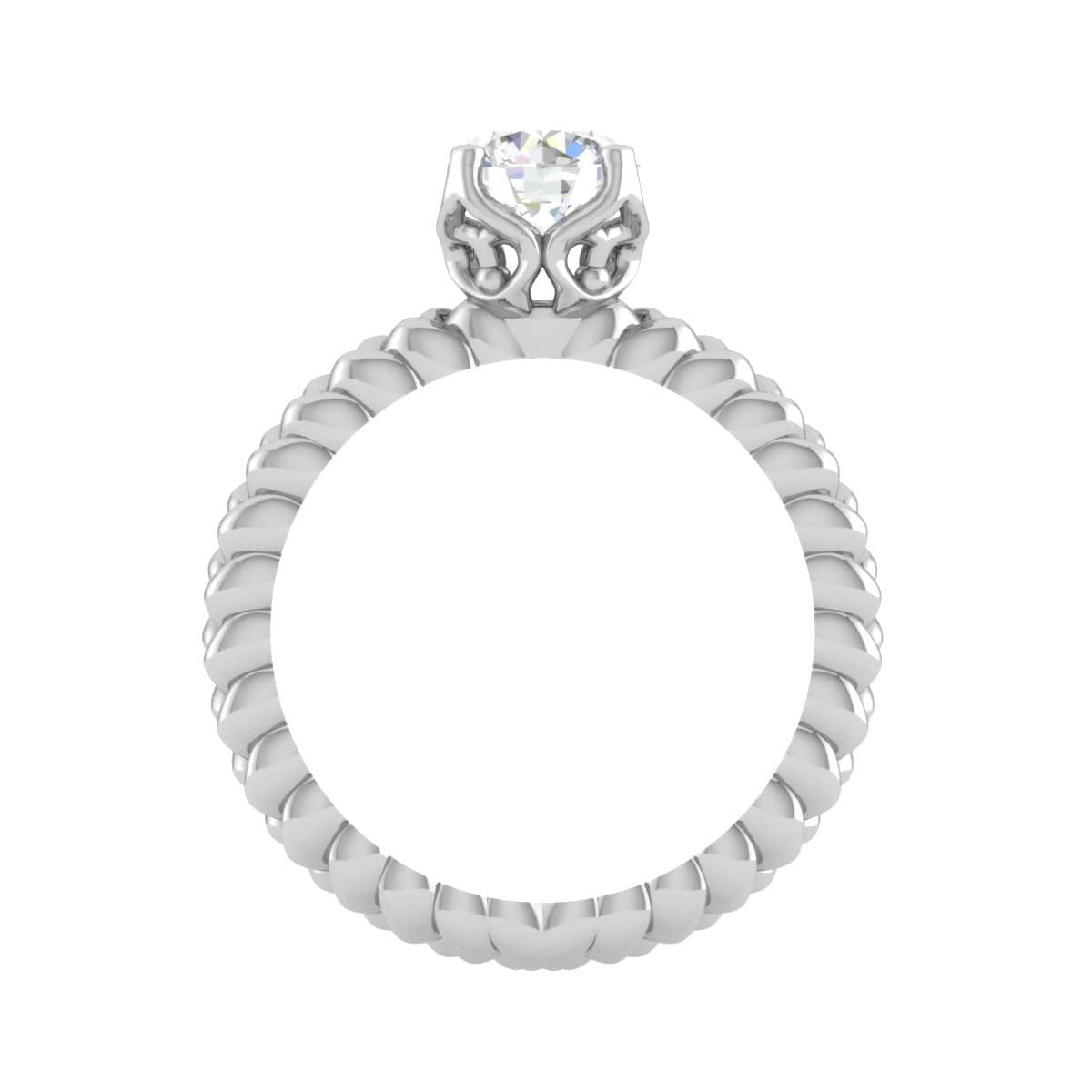 Jewelove™ Rings VS J / Women's Band only 0.50 cts Solitaire Platinum Ring JL PT RS RD 121