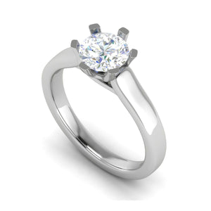 Jewelove™ Rings VS J / Women's Band only 0.50 cts Solitaire Platinum Ring JL PT RS RD 126