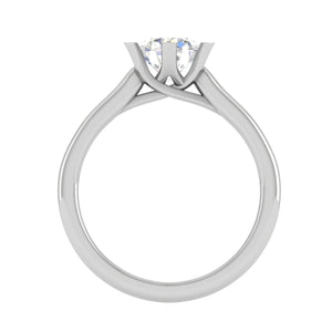 Jewelove™ Rings VS J / Women's Band only 0.50 cts Solitaire Platinum Ring JL PT RS RD 126