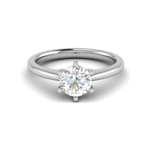 Jewelove™ Rings VS J / Women's Band only 0.50 cts Solitaire Platinum Ring JL PT RS RD 134