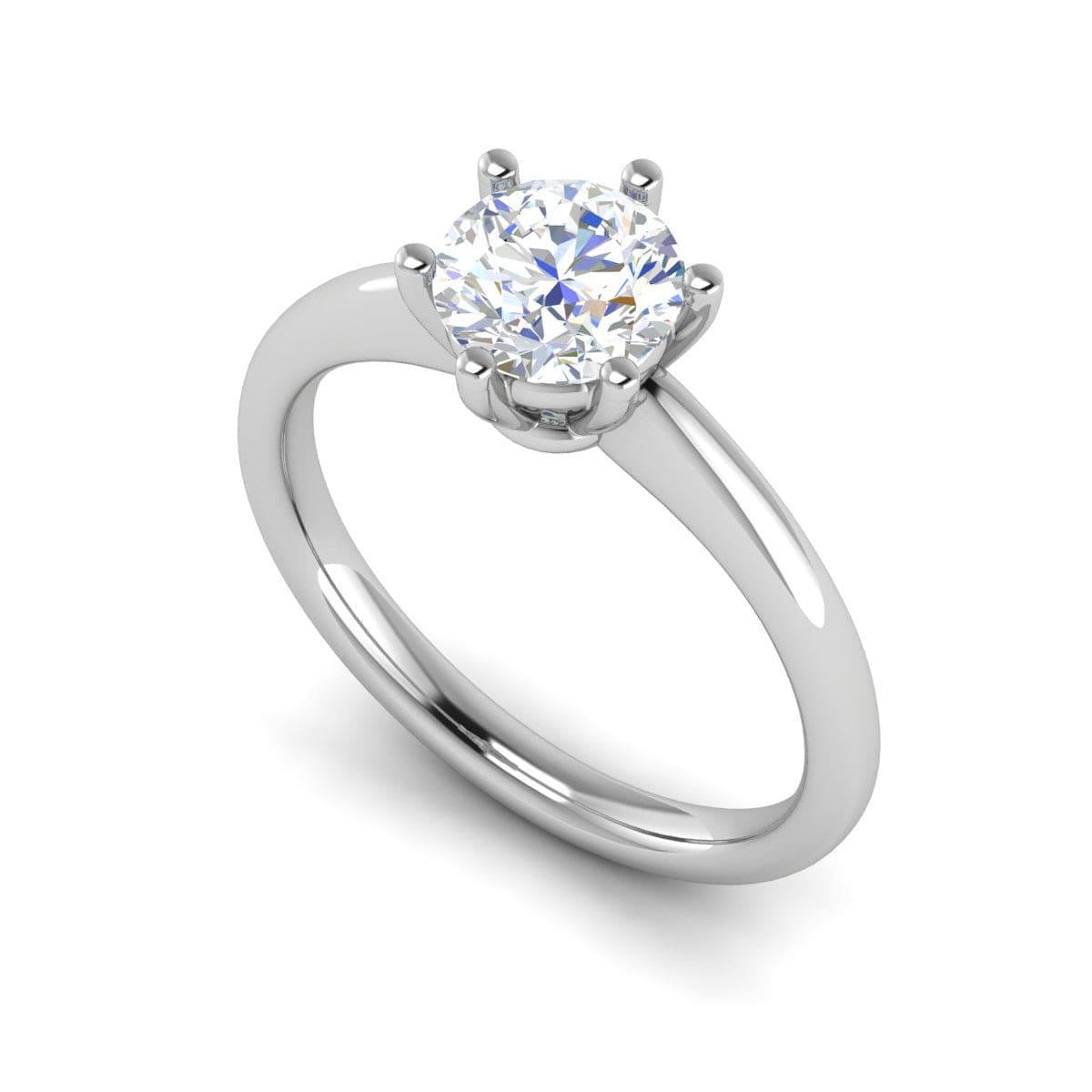 Jewelove™ Rings VS J / Women's Band only 0.50 cts Solitaire Platinum Ring JL PT RS RD 134