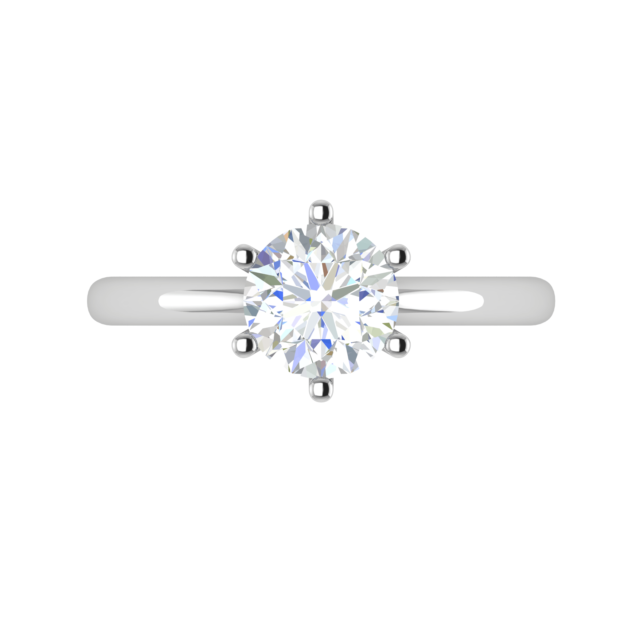 Jewelove™ Rings VS J / Women's Band only 0.50 cts Solitaire Platinum Ring JL PT RS RD 134