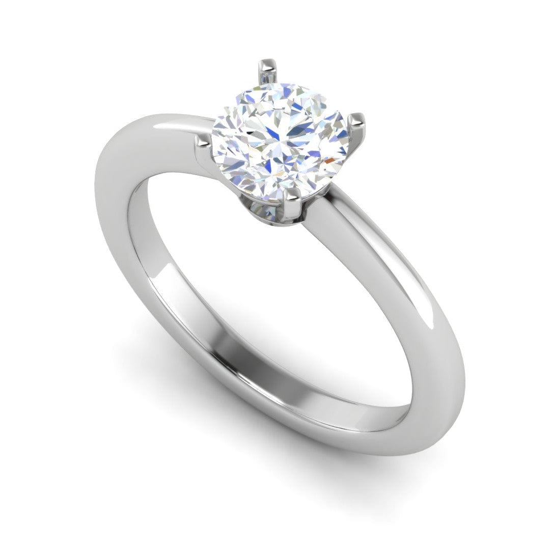 Jewelove™ Rings VS J / Women's Band only 0.50 cts Solitaire Platinum Ring JL PT RS RD 137