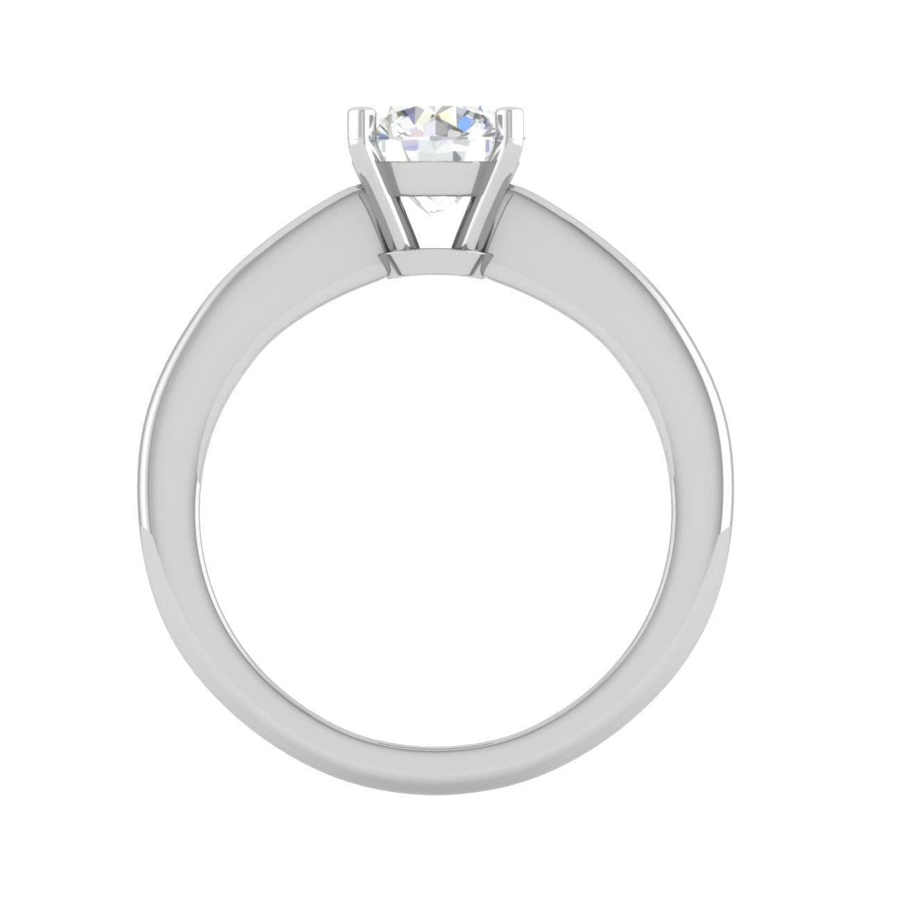 Jewelove™ Rings VS J / Women's Band only 0.50 cts Solitaire Platinum Ring JL PT RS RD 137