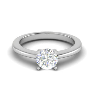 Jewelove™ Rings VS J / Women's Band only 0.50 cts Solitaire Platinum Ring JL PT RS RD 137