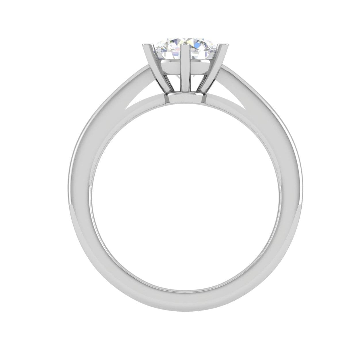 Jewelove™ Rings VS J / Women's Band only 0.50 cts Solitaire Platinum Ring JL PT RS RD 138