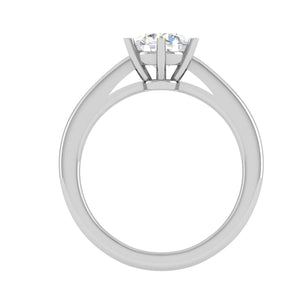 Jewelove™ Rings VS J / Women's Band only 0.50 cts Solitaire Platinum Ring JL PT RS RD 138