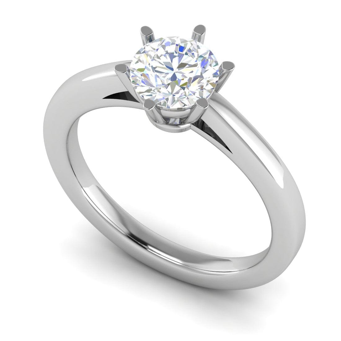 Jewelove™ Rings VS J / Women's Band only 0.50 cts Solitaire Platinum Ring JL PT RS RD 138