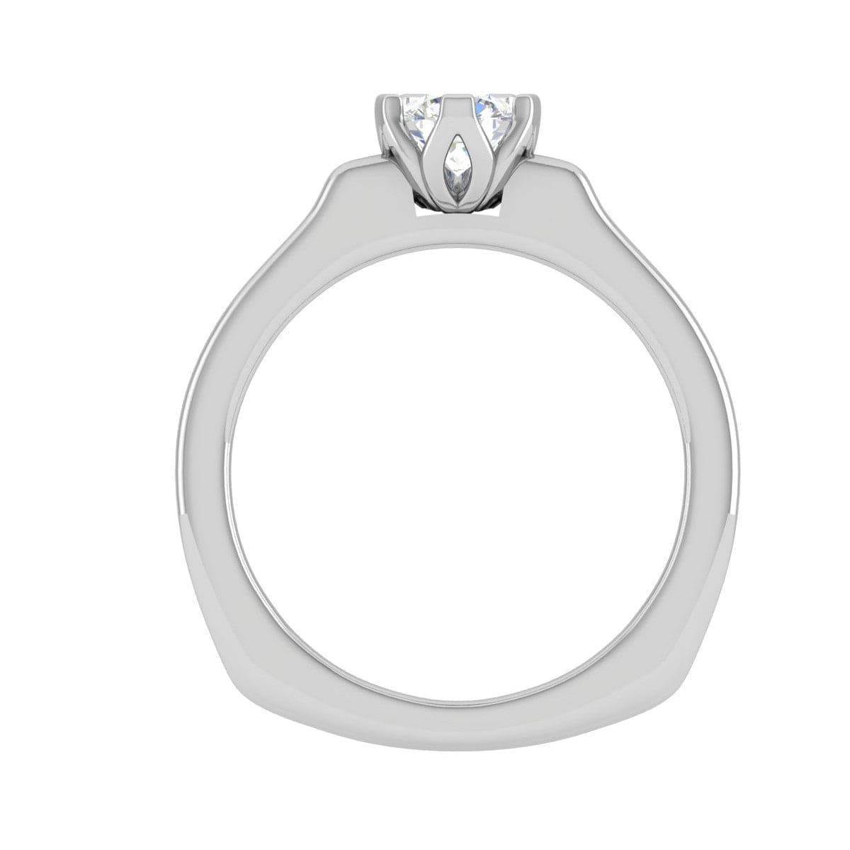 Jewelove™ Rings VS J / Women's Band only 0.50 cts Solitaire Platinum Ring JL PT RS RD 140