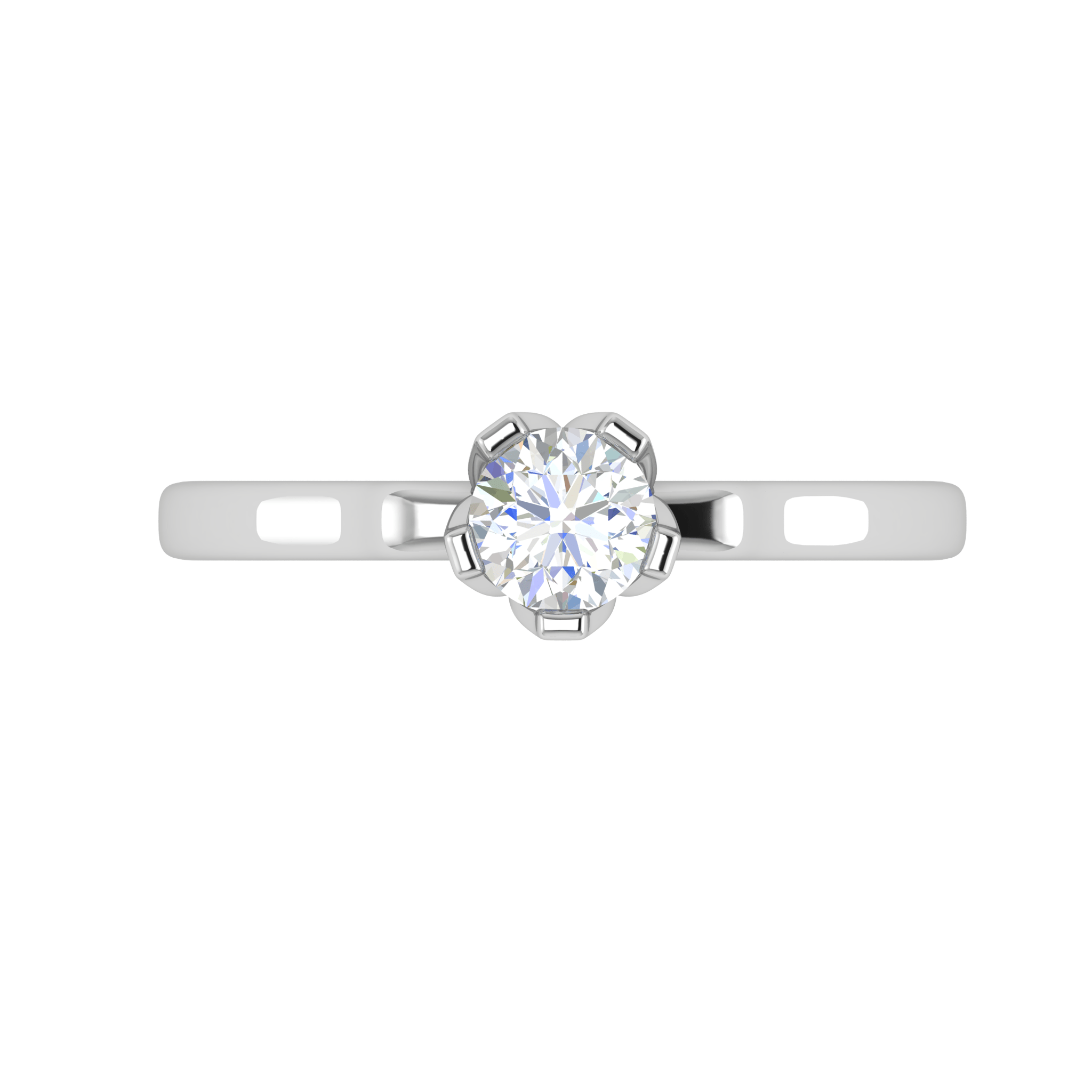 Jewelove™ Rings VS J / Women's Band only 0.50 cts Solitaire Platinum Ring JL PT RS RD 140