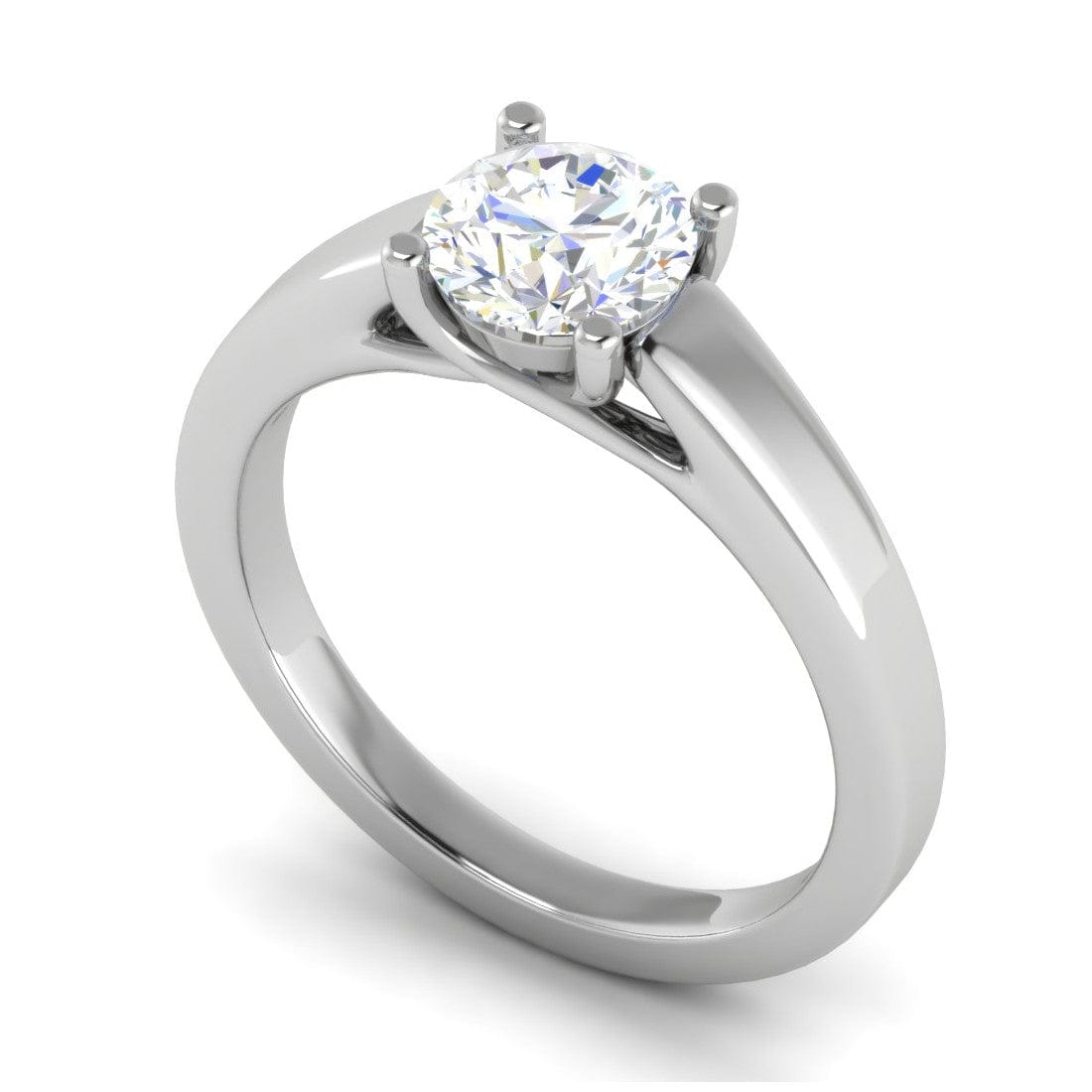 Jewelove™ Rings VS J / Women's Band only 0.50 cts Solitaire Platinum Ring JL PT RS RD 143