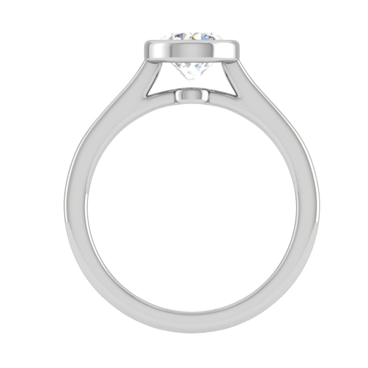 Jewelove™ Rings VS J / Women's Band only 0.50 cts Solitaire Platinum Ring JL PT RS RD 145