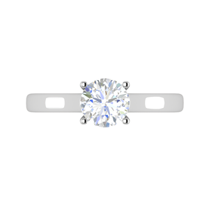 Jewelove™ Rings J VS / Women's Band only 0.50 cts Solitaire Platinum Ring JL PT RS RD 146