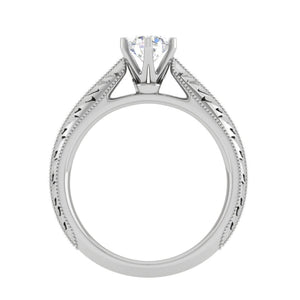 Jewelove™ Rings VS J / Women's Band only 0.50 cts Solitaire Platinum Ring JL PT RS RD 150