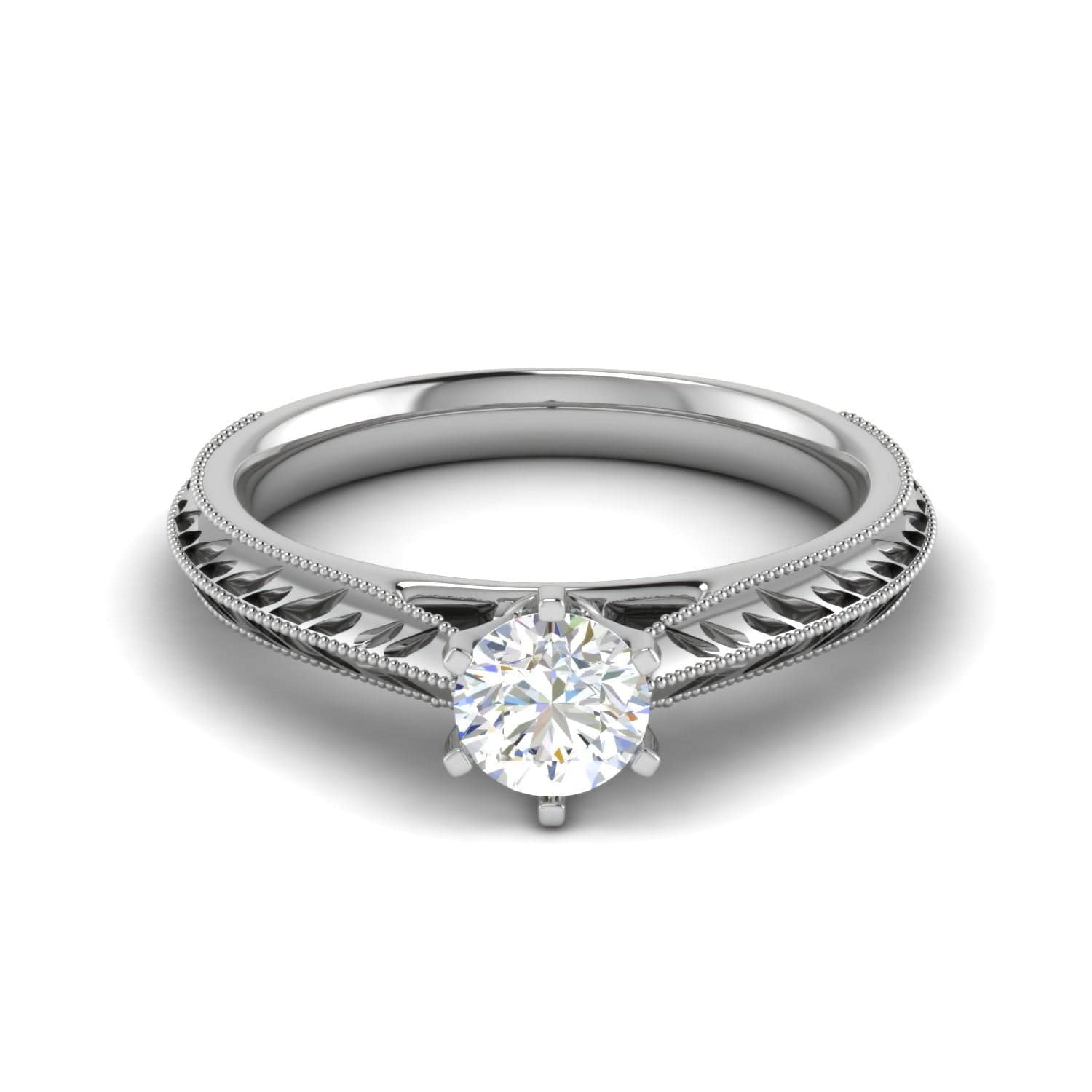 Jewelove™ Rings VS J / Women's Band only 0.50 cts Solitaire Platinum Ring JL PT RS RD 150