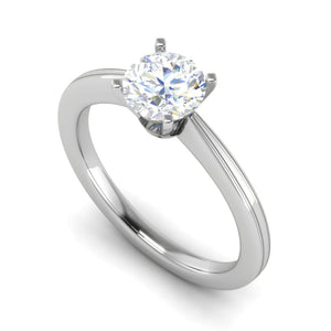 Jewelove™ Rings VS J / Women's Band only 0.50 cts Solitaire Platinum Ring JL PT RS RD 152