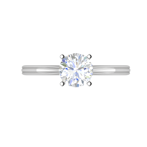 Jewelove™ Rings VS J / Women's Band only 0.50 cts Solitaire Platinum Ring JL PT RS RD 152